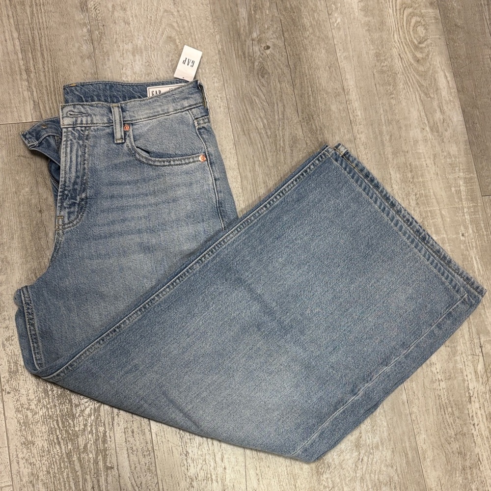 GAP Medium Blue Wide Leg Jeans - Picture 2 of 4